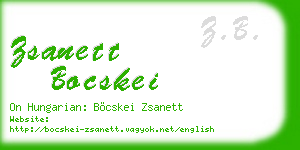 zsanett bocskei business card